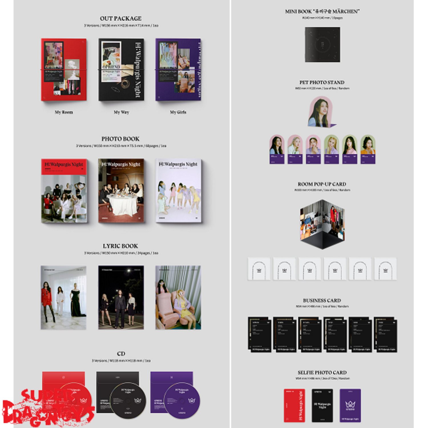 GFRIEND 回:Walpurgis Nightミニコレクションブック&トレカ Amazon.com: G-FRIEND GFRIEND - 回:Walpurgis Night Album+