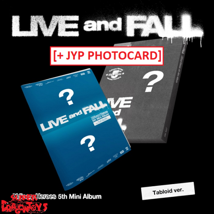 XDINARY HEROES (엑스디너리 히어로즈) - LIVE AND FALL - [TABLOID VER.] - 5TH MINI ALBUM + [JYP PHOTOCARD]