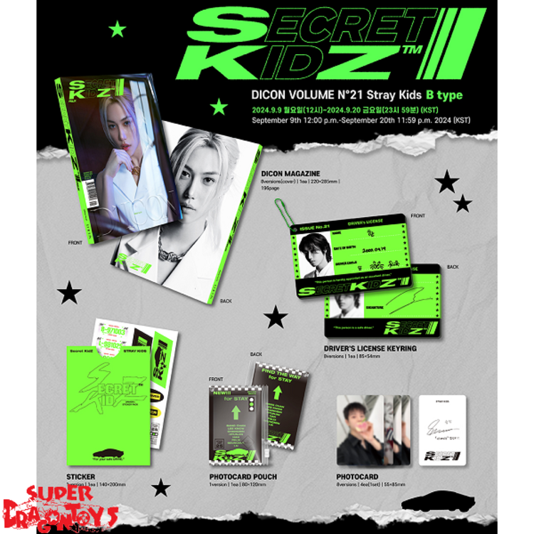 STRAY KIDS (스트레이 키즈) - D/ICON VOL.21 (VER.B) "SECRET KIDZ" - [PHOTOBOOK] PACKAGE