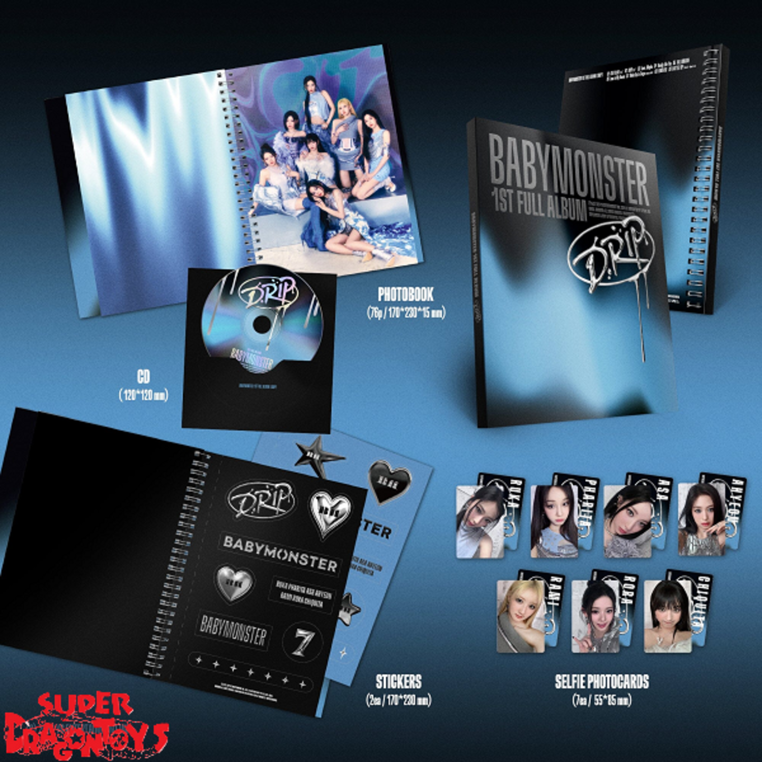 【新品未開封】BABYMONSTER DRIP 3形態 ＋ Photobook BABYMONSTER 1st FULL ALBUM [DRIP]【日本限定特典付輸入盤】が