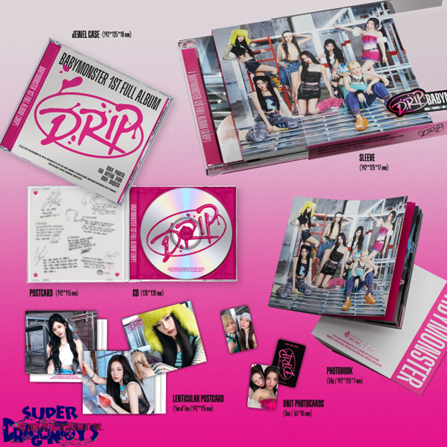 DRIP 新品未開封 jewel case ver. 10本セットRページ BABYMONSTER (베몬) - DRIP - [JEWEL CASE] - 1ST FULL ALBUM - SUPER