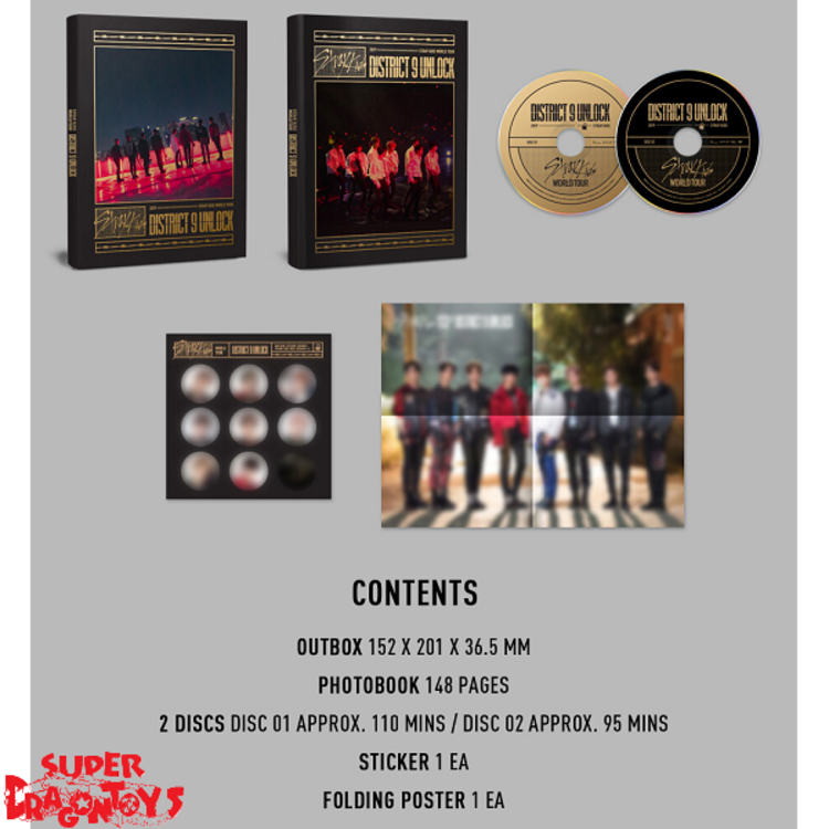 STRAY KIDS (스트레이 키즈) - WORLD TOUR [DISTRICT 9 : UNLOCK] IN SEOUL - [2DVD] PACKAGE