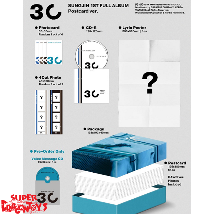 SUNGJIN (성진) [DAY6] - [30] - [POSTCARD VER.] - 1ST FULL ALBUM