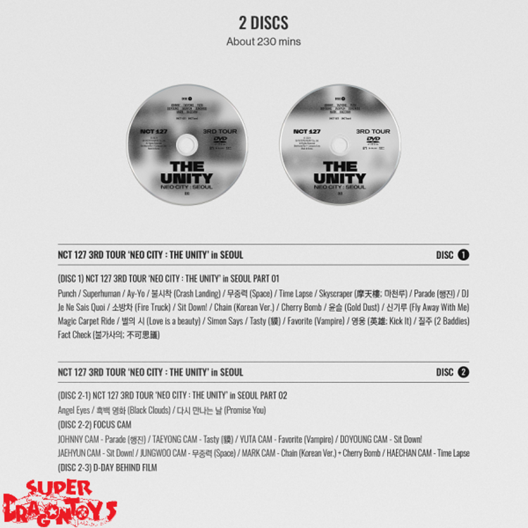 NCT 127 - 3RD TOUR [NEO CITY : SEOUL - THE UNITY] - [2DVD] PACKAGE