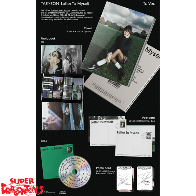 TAEYEON (태연) - LETTER TO MYSELF - [TO VER.] - 6TH MINI ALBUM