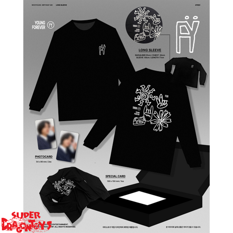 ATEEZ (에이티즈) - [WOOYOUNG LONG SLEEVE : YOUNG FOREVER] - "BIRTHDAY" MD
