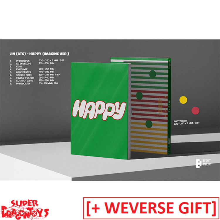JIN (김석진) [BTS] - HAPPY - SOLO ALBUM + [WEVERSE GIFT]