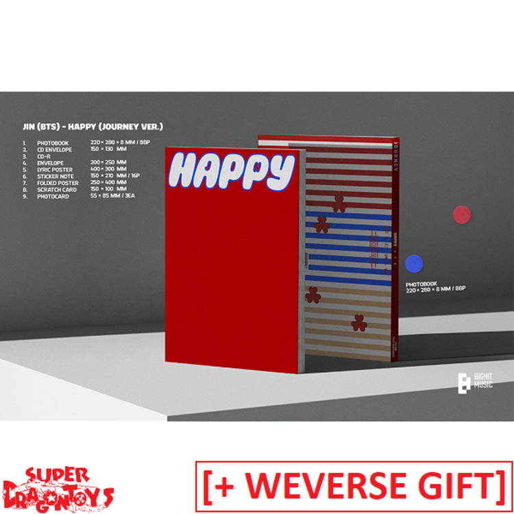 JIN (김석진) [BTS] - HAPPY - SOLO ALBUM + [WEVERSE GIFT]