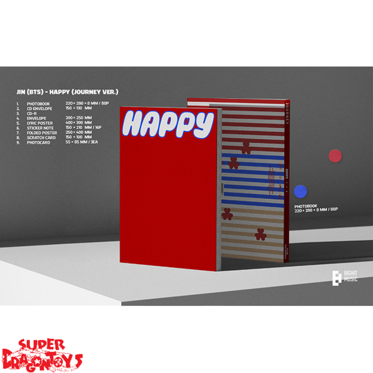 JIN (김석진) [BTS] - HAPPY - SOLO ALBUM [4 ALBUM SET + WEVERSE GIFT]