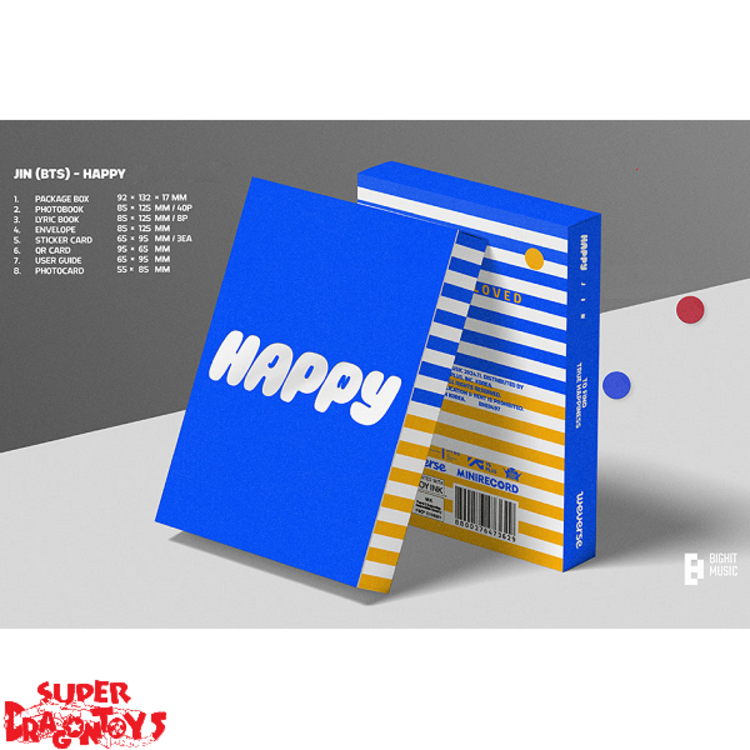 JIN (김석진) [BTS] - HAPPY - SOLO ALBUM [4 ALBUM SET + WEVERSE GIFT]