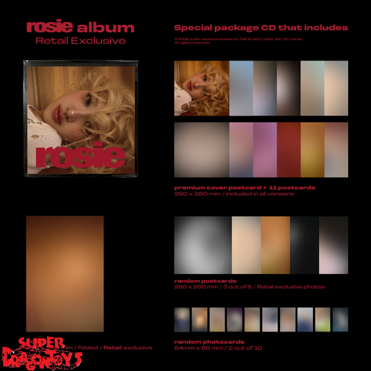 ROSE (로제) [BLACKPINK] - ROSIE - [RETAIL EXCLUSIVE] - 1ST STUDIO ALBUM