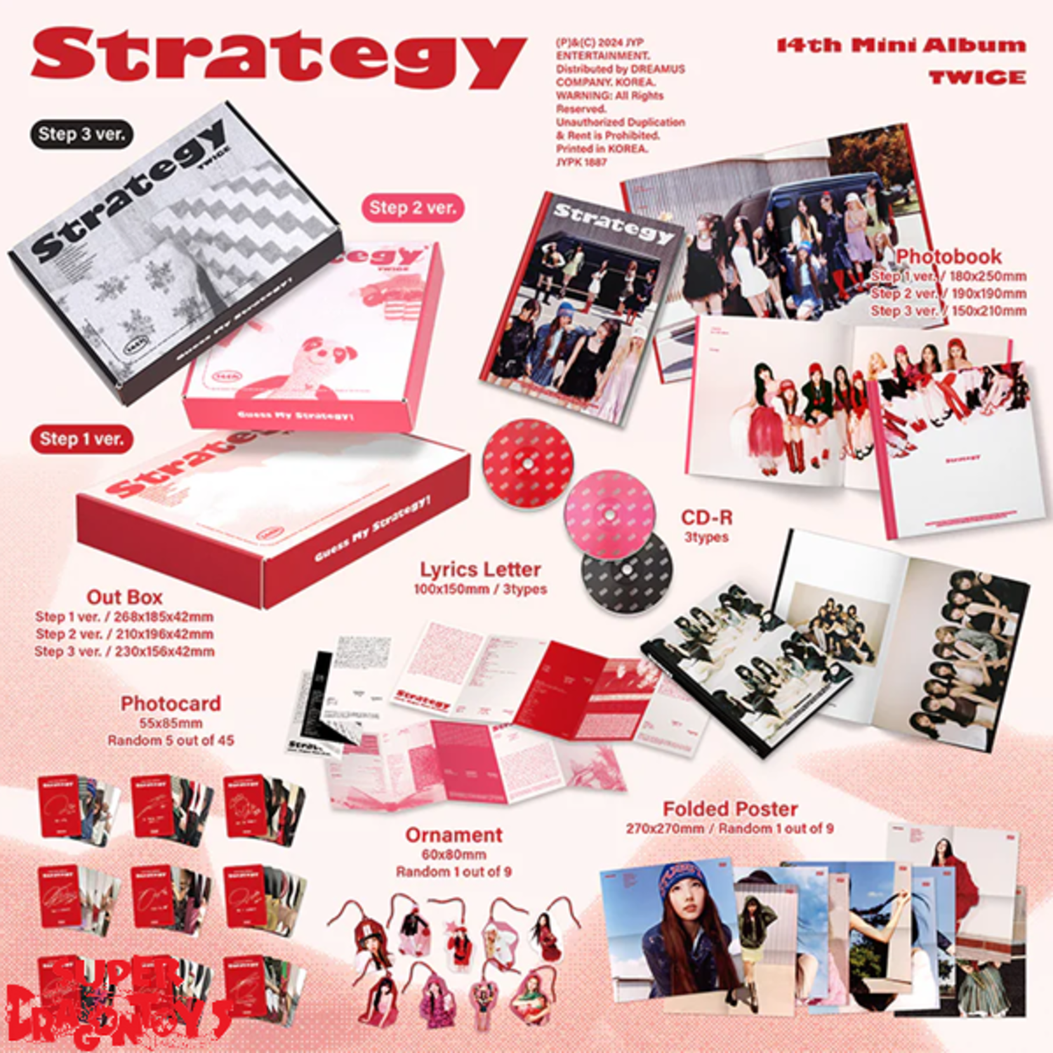 TWICE (트와이스) - STRATEGY - 14TH MINI ALBUM - SUPERDRAGONTOYS