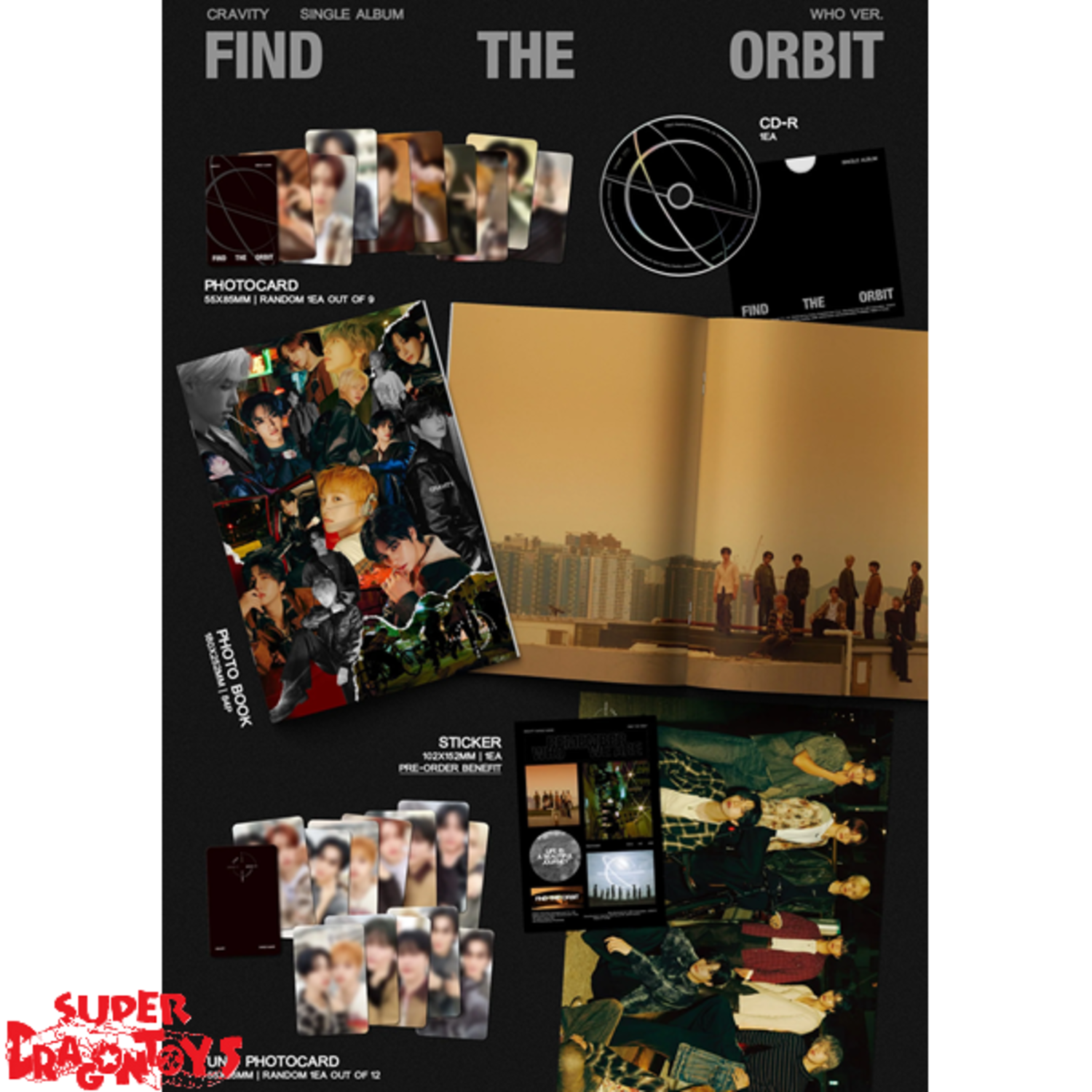 CRAVITY (크래비티) - FIND THE ORBIT - SINGLE ALBUM - SUPER DRAGON TOYS