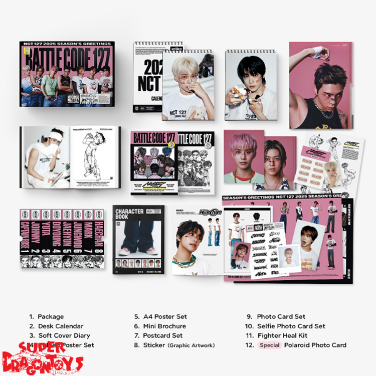 NCT 127 - 2025 SEASON'S GREETINGS - [DESK CALENDAR] PACKAGE + EXCLUSIVE PHOTOCARD