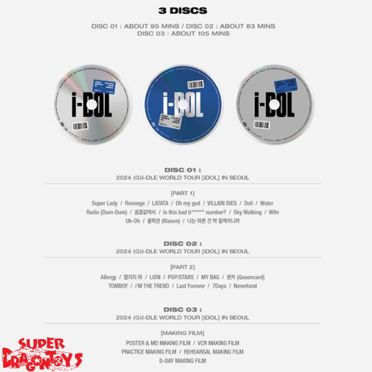 (G)I-DLE ((여자)아이들) - 2024 WORLD TOUR [I-DOL] IN SEOUL - [3DVD] PACKAGE
