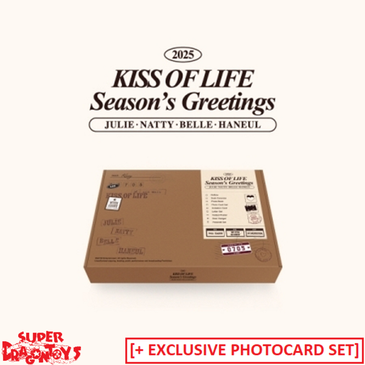 KISS OF LIFE (키스 오브 라이프) - 2025 SEASON'S GREETINGS - [DESK CALENDAR] PACKAGE + [EXCLUSIVE PHOTOCARD SET]