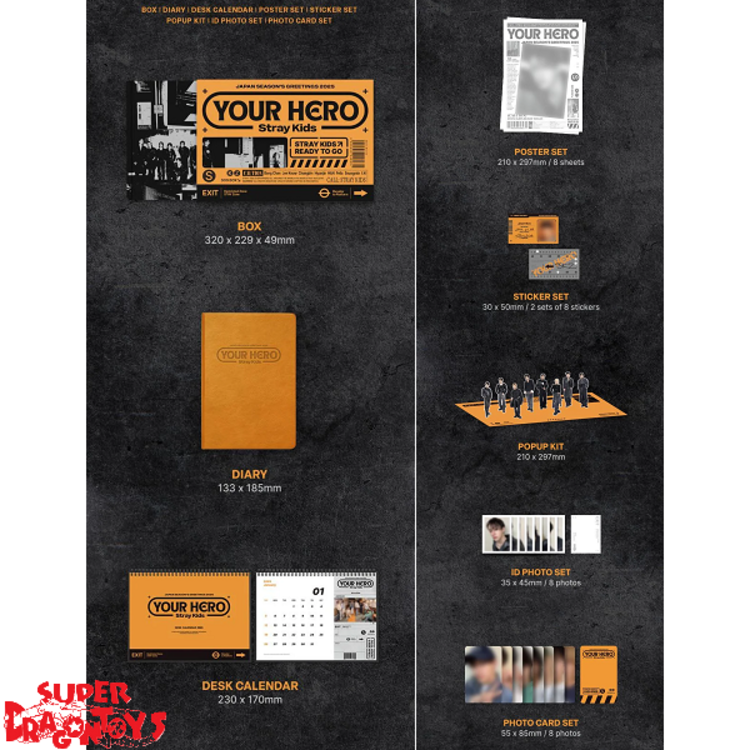 STRAY KIDS (ストレイキッズ) - JAPAN 2025 SEASON'S GREETINGS "YOUR HERO" - [DESK CALENDAR] PACKAGE