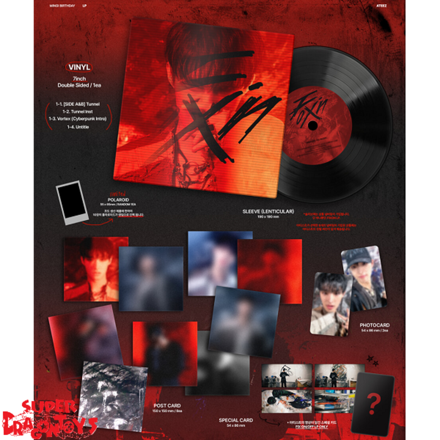 MINGI (민기) [ATEEZ] - FIX ON/OFF - [BIRTHDAY] LP - SUPER DRAGON TOYS