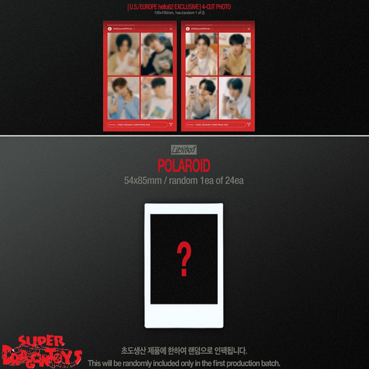 ATEEZ (에이티즈) - 2025 SEASON'S GREETINGS - [EU / US VER.] - [DESK CALENDAR + DVD] PACKAGE + [GIFT]