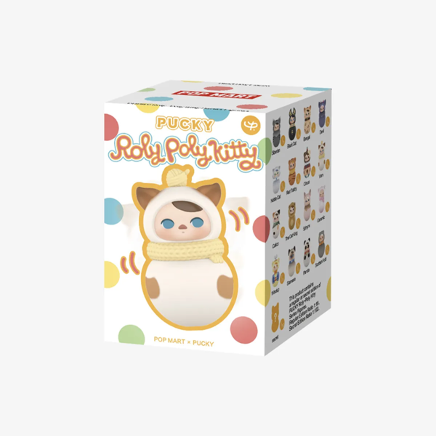 POP MART - PUCKY [ROLY POLY KITTY SERIES] - BLINDBOX MINI FIGURE