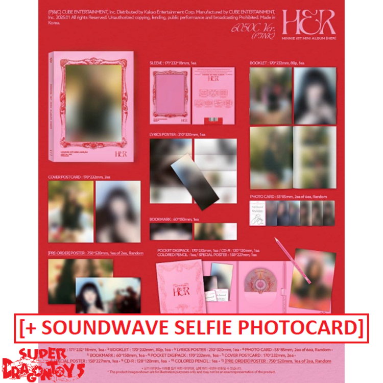 MINNIE (민니) [(G)I-DLE] - HER - 1ST MINI ALBUM + [LUCKY DRAW SOUNDWAVE PHOTOCARD]
