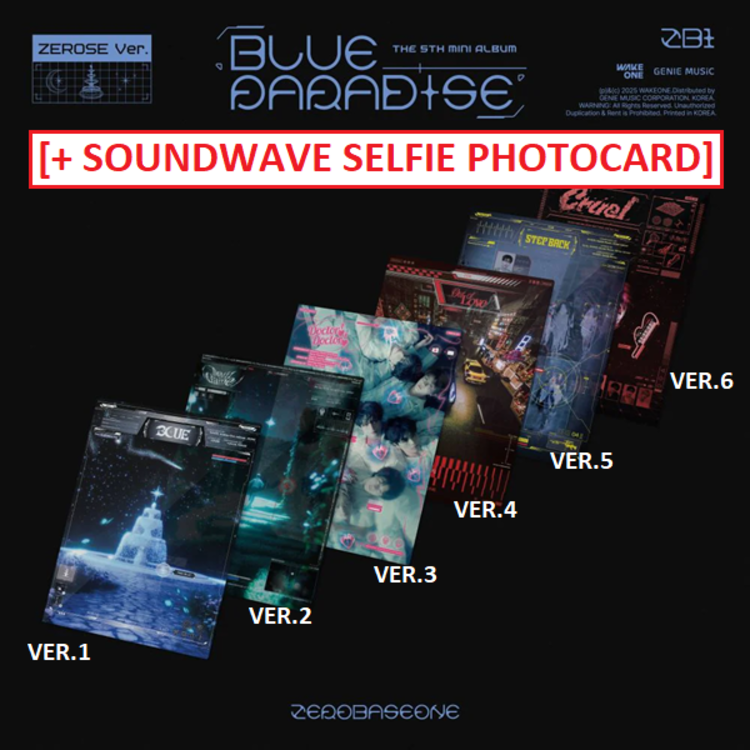 ZEROBASEONE (제로베이스원) - BLUE PARADISE - [ZEROSE VER.] - 5TH MINI ALBUM + [SOUNDWAVE PHOTOCARD]