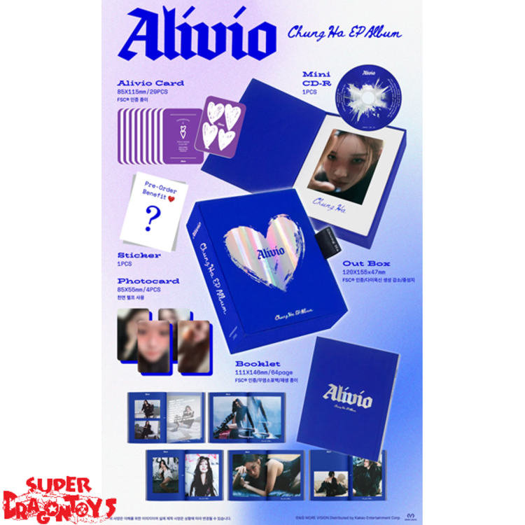 CHUNG HA (청하) - ALIVIO - EP ALBUM [LIMITED SIGNED ALBUM + HELLO82 PHOTOCARD]