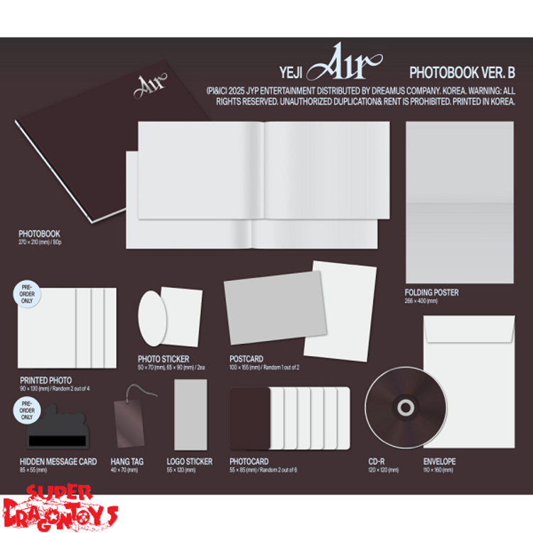 YEJI (예지) [ITZY] - AIR - [PHOTOBOOK VER.] - 1ST ALBUM