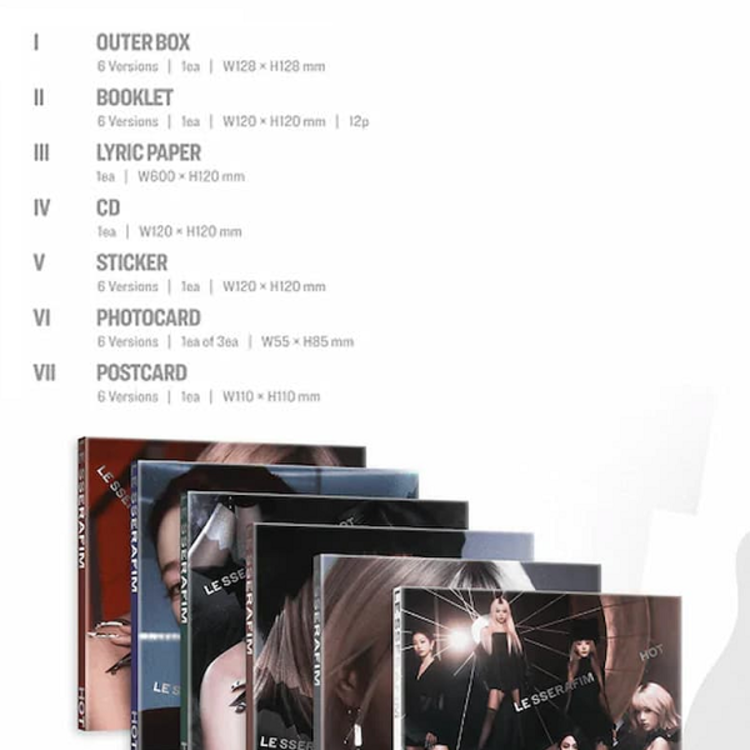 LE SSERAFIM (르세라핌) - HOT - [COMPACT VER.] - 5TH MINI ALBUM