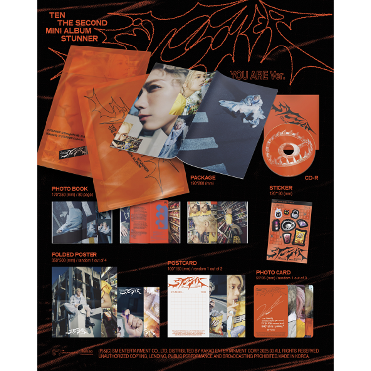 TEN (텐) [NCT] - STUNNER - [PACK BOOK / YOU ARE VER.] - 2ND MINI ALBUM