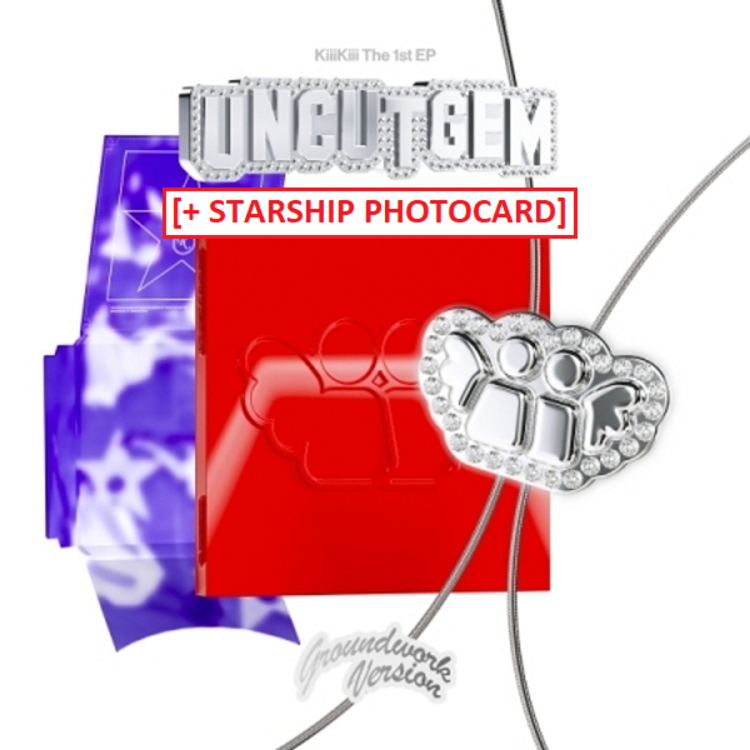 KIIIKIII (키키) - UNCUT GEM - [GROUNDWORK / LIMITED EDITION] - 1ST EP + [STARSHIP PHOTOCARD]