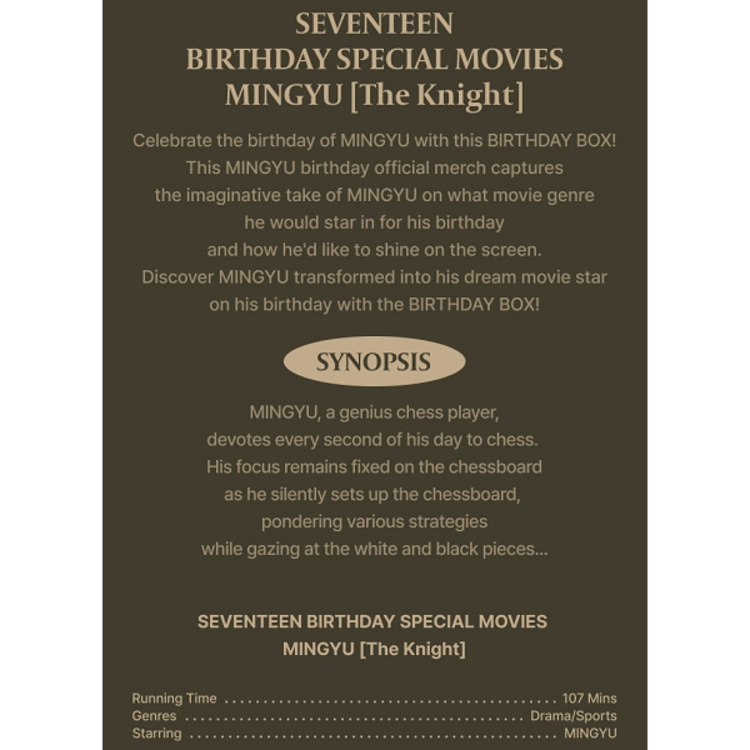 SEVENTEEN (세븐틴) - HAPPY MINGYU DAY - [BIRTHDAY BOX VER.4]