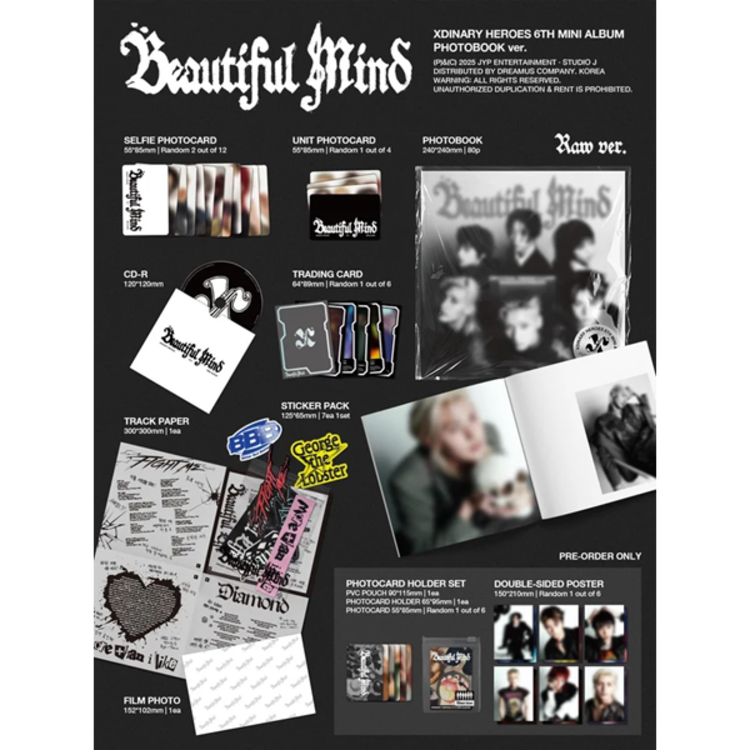 XDINARY HEROES (엑스디너리 히어로즈) - BEAUTIFUL MIND - [PHOTOBOOK VER.] - 6TH MINI ALBUM