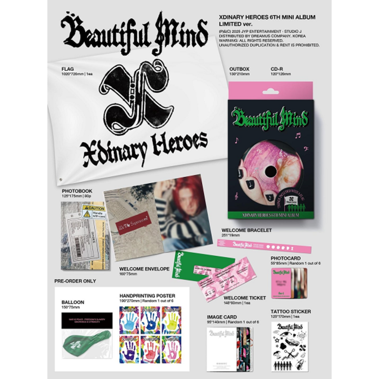 XDINARY HEROES (엑스디너리 히어로즈) - BEAUTIFUL MIND - [LIMITED VER.] - 6TH MINI ALBUM