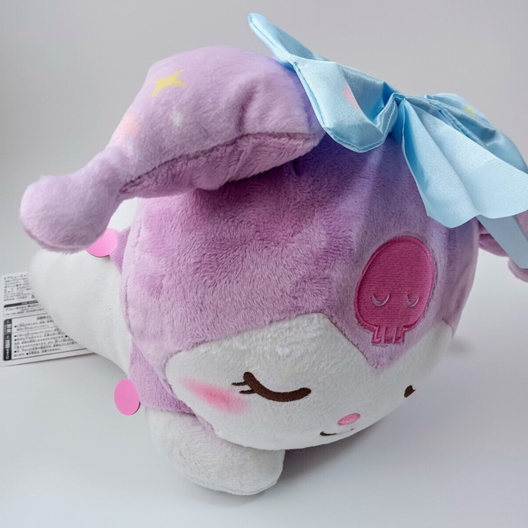 FURYU SANRIO CHARACTERS - KUROMI "LYING DOWN" - BIG PLUSH [30CM]
