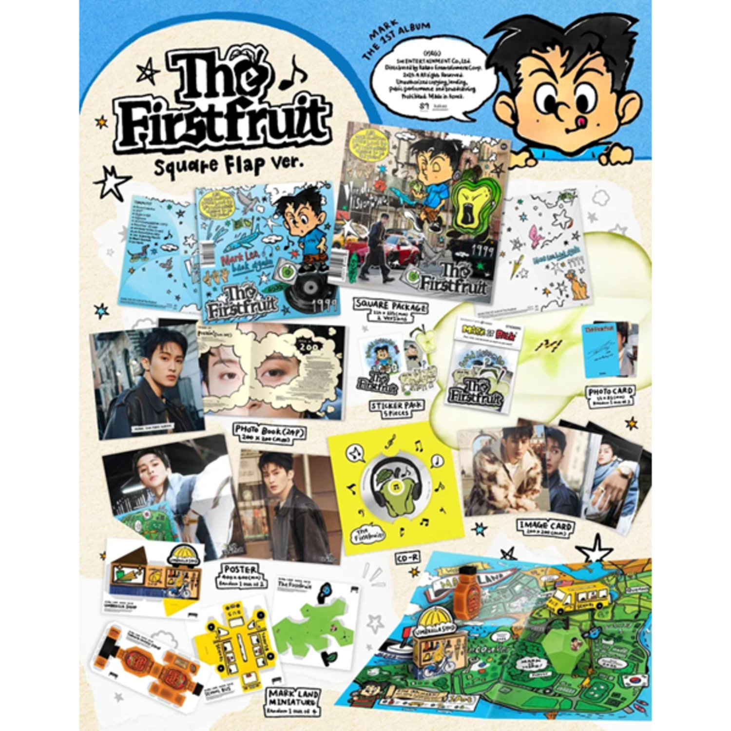 MARK (마크) [NCT] - THE FIRSTFRUIT - [SQUARE FLAP VER.] - 1ST