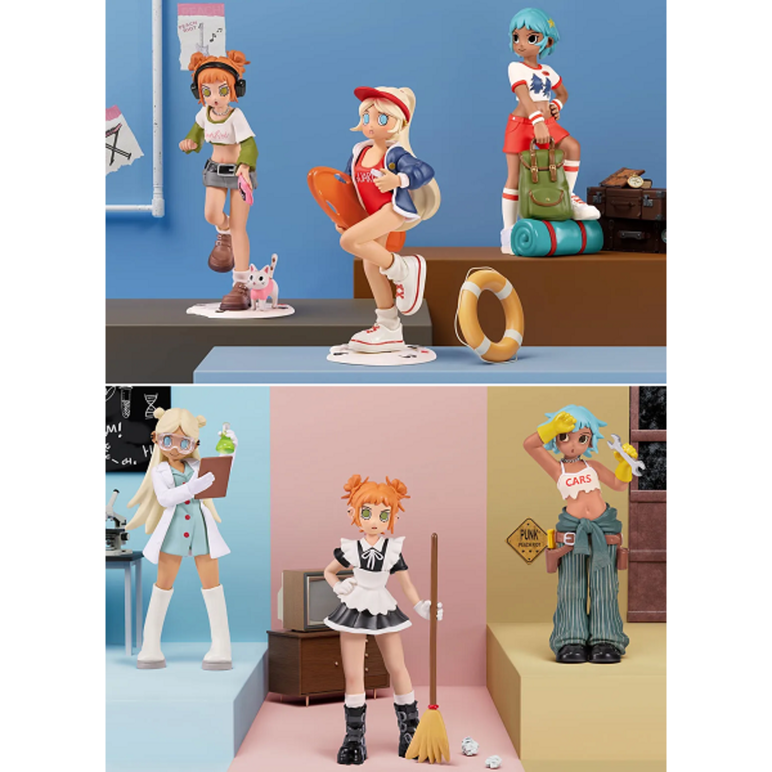 POP MART Rush Hour Figures POP MART Peach Riot Rush Hour Series