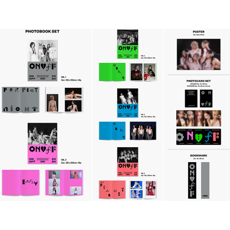 LE SSERAFIM (르세라핌) - [ON-OFF] 23-24 - [PHOTOBOOK + DIGITAL CODE SET] PACKAGE