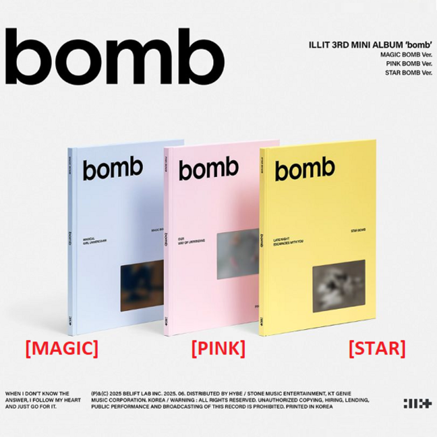 ILLIT (아일릿) - BOMB - 3RD MINI ALBUM - SUPERDRAGONTOYS