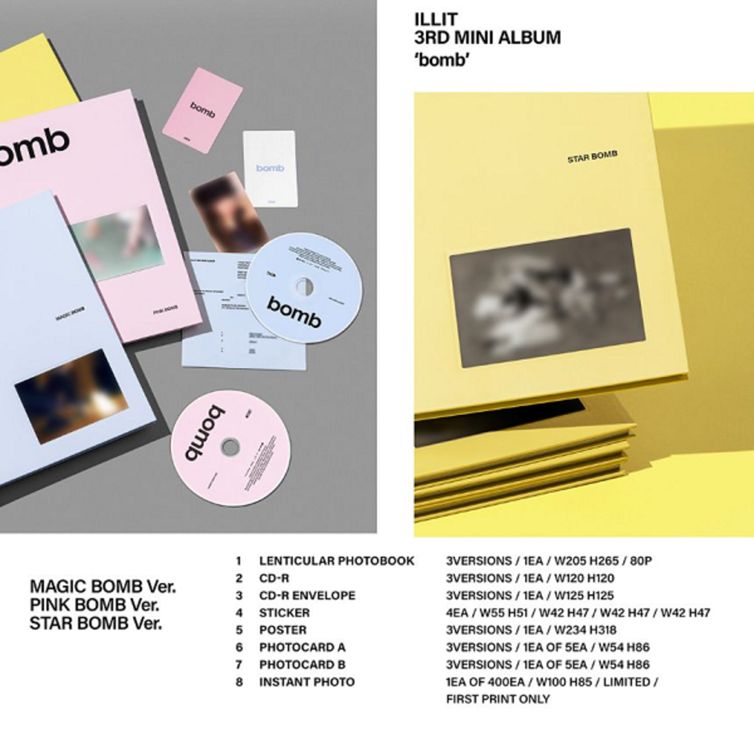 ILLIT bomb Merch ver アルバム ILLIT - bomb (Merch ver.) – Kpop Planet