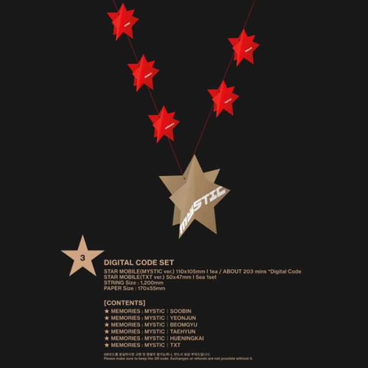 TXT (투모로우바이투게더) - MEMORIES : MYSTIC - [DIGITAL CODE SET] PACKAGE