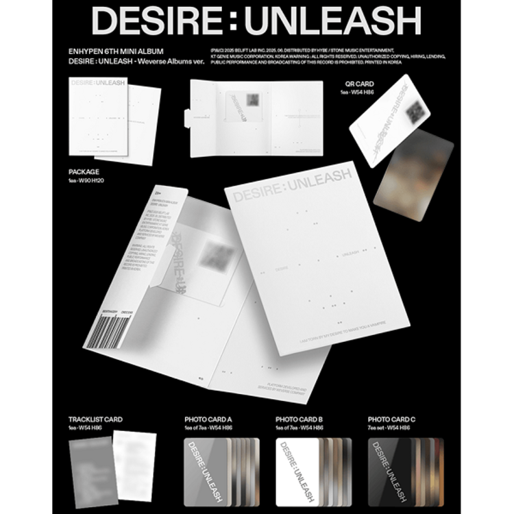ENHYPEN (엔하이픈) - DESIRE : UNLEASH - [WEVERSE ALBUM] - 6TH MINI ALBUM
