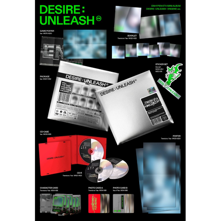 ENHYPEN (엔하이픈) - DESIRE : UNLEASH - [ENGENE VER.] - 6TH MINI ALBUM