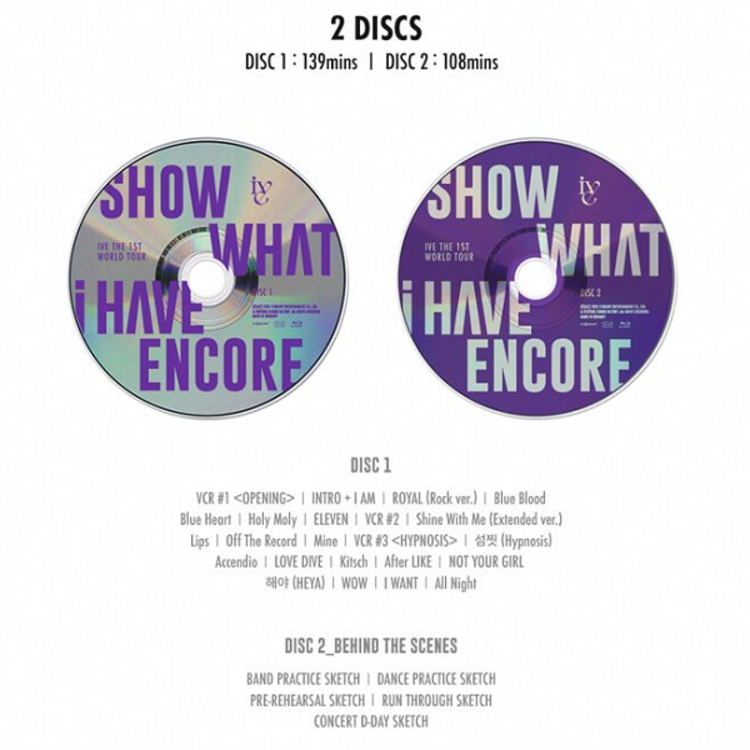 IVE (아이브) - THE 1ST WORLD TOUR [SHOW WHAT I HAVE - ENCORE] - [2BR] PACKAGE