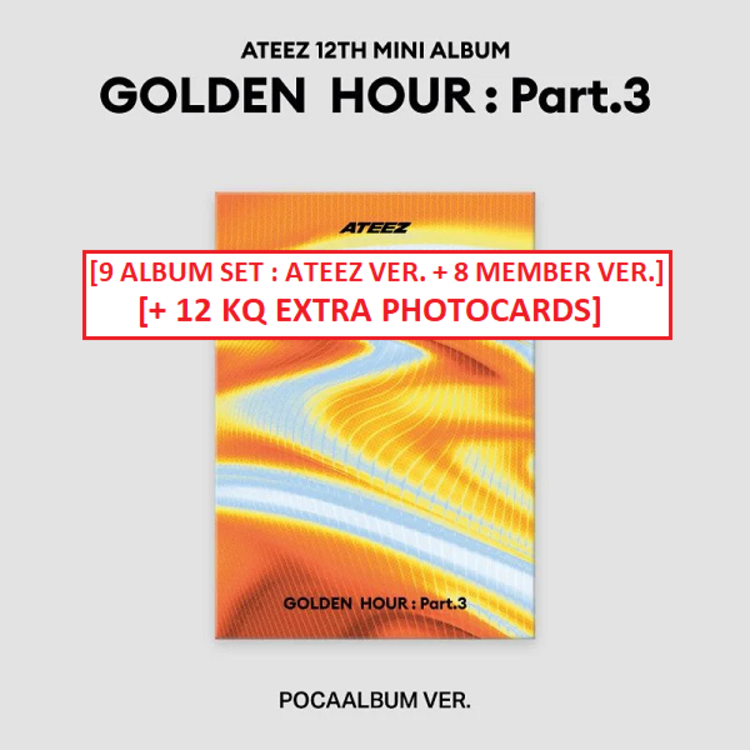 ATEEZ (에이티즈) - GOLDEN HOUR [PART.3] - [POCA ALBUM / 9 ALBUM SET] - 12TH MINI ALBUM