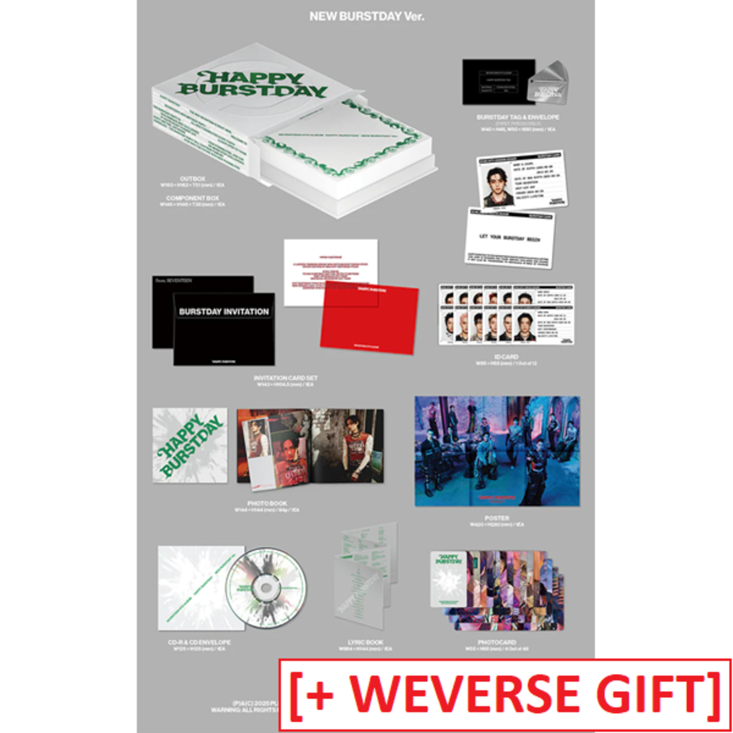 SEVENTEEN (세븐틴) - HAPPY BURSTDAY - 5TH ALBUM + [WEVERSE