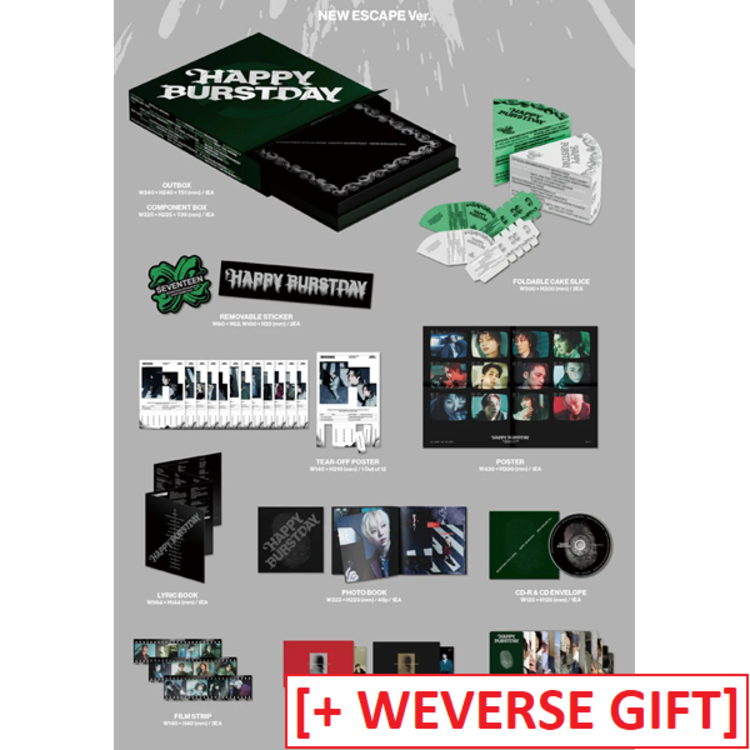 SEVENTEEN (세븐틴) - HAPPY BURSTDAY - 5TH ALBUM + [WEVERSE GIFT]