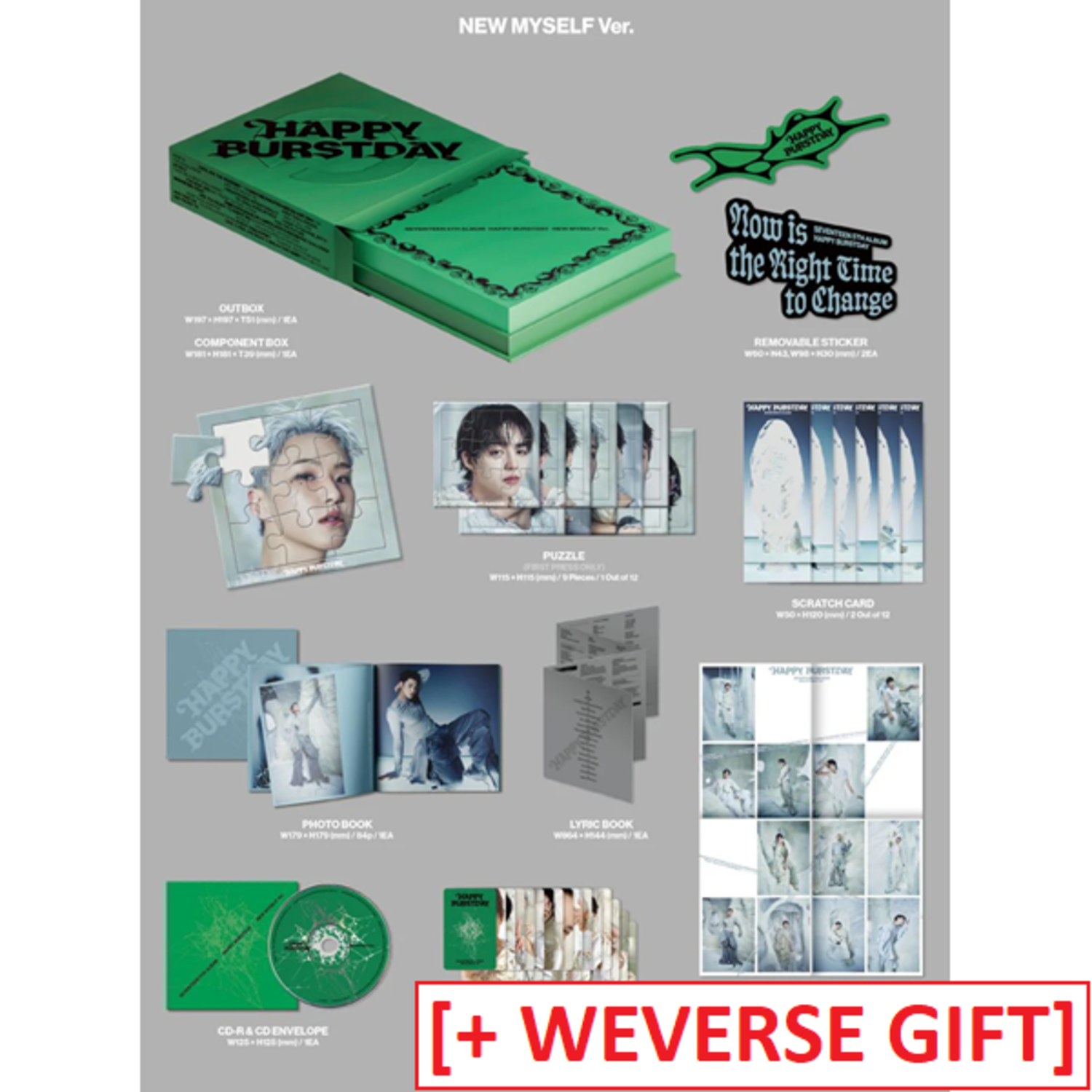 SEVENTEEN (세븐틴) - HAPPY BURSTDAY - 5TH ALBUM + [WEVERSE