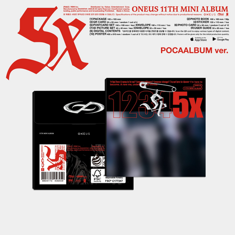 ONEUS (원어스) - [5X] - [POCA ALBUM] - 11TH MINI ALBUM