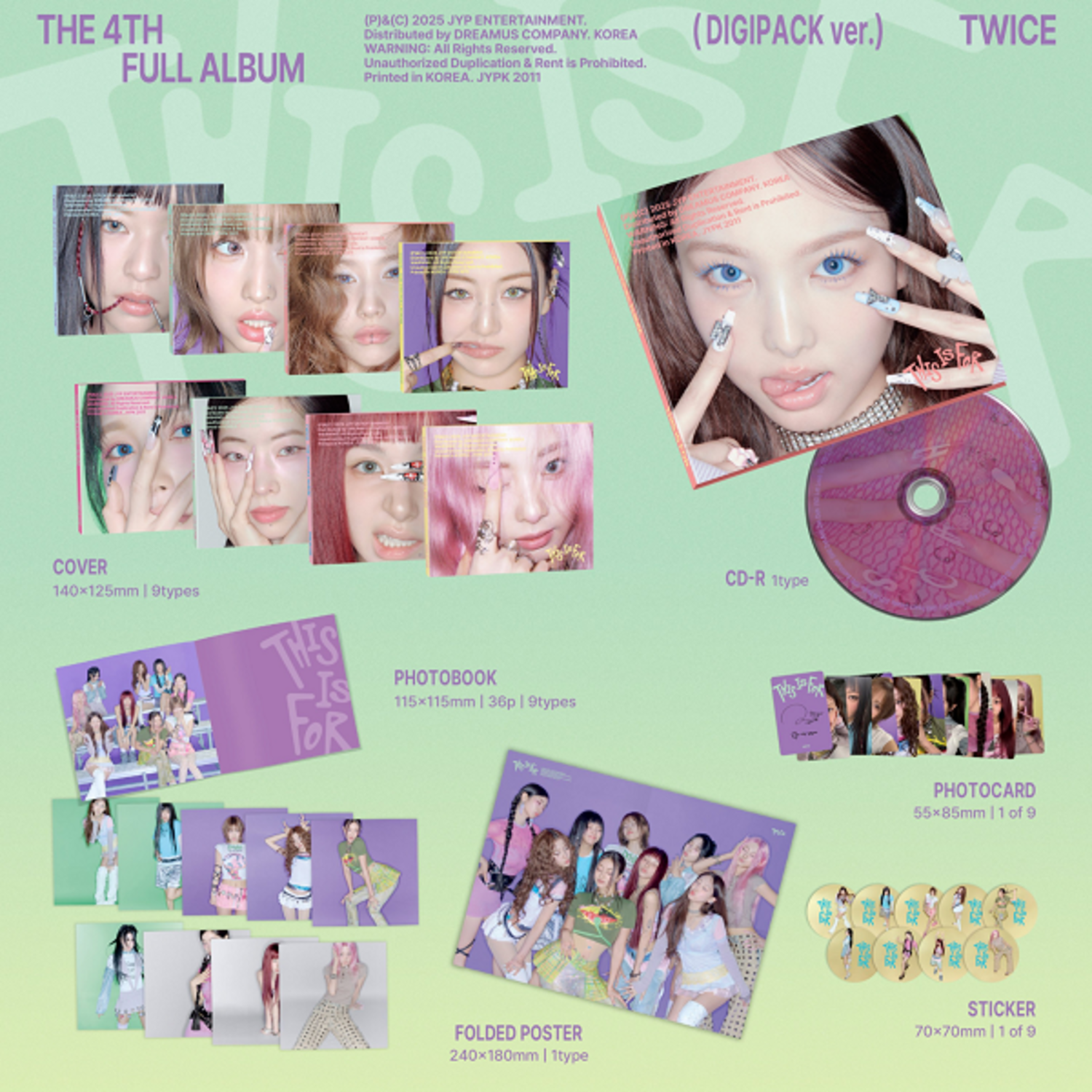 TWICE (트와이스) - THIS IS FOR - [DIGIPACK] - 4TH FULL ALBUM